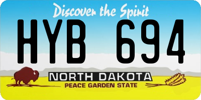 ND license plate HYB694