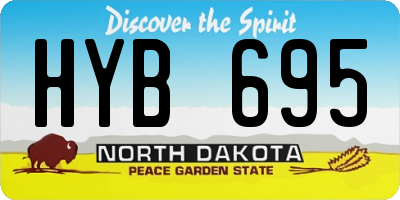 ND license plate HYB695