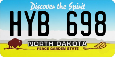 ND license plate HYB698