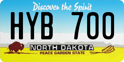 ND license plate HYB700