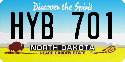 ND license plate HYB701