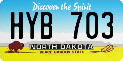 ND license plate HYB703