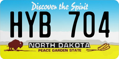 ND license plate HYB704
