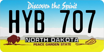 ND license plate HYB707