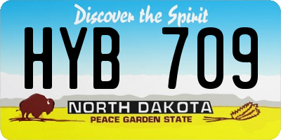 ND license plate HYB709