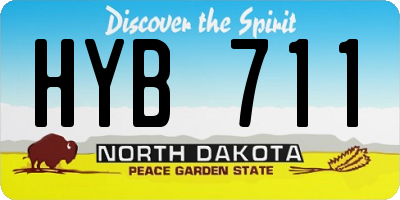 ND license plate HYB711
