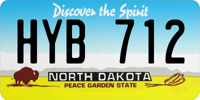 ND license plate HYB712