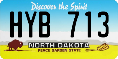 ND license plate HYB713