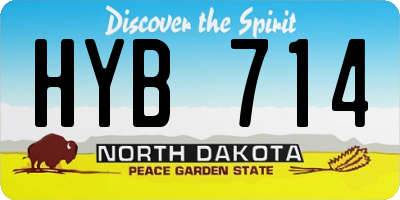ND license plate HYB714