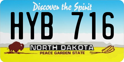 ND license plate HYB716