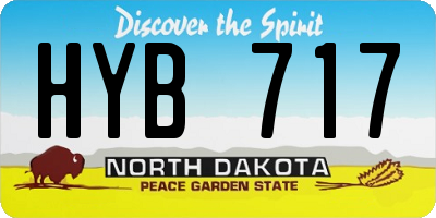 ND license plate HYB717