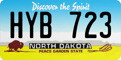 ND license plate HYB723