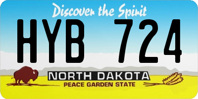 ND license plate HYB724