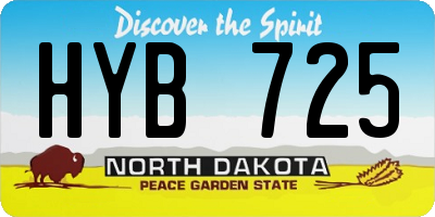 ND license plate HYB725