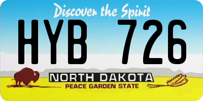 ND license plate HYB726