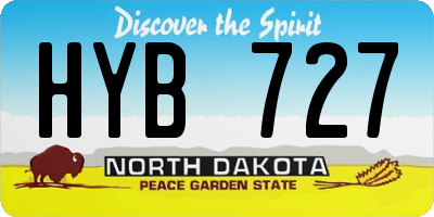 ND license plate HYB727