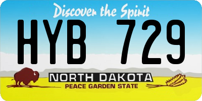 ND license plate HYB729