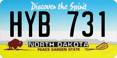 ND license plate HYB731