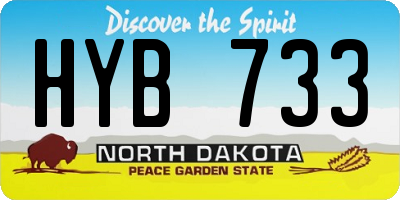ND license plate HYB733