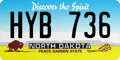 ND license plate HYB736