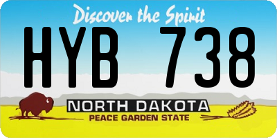 ND license plate HYB738