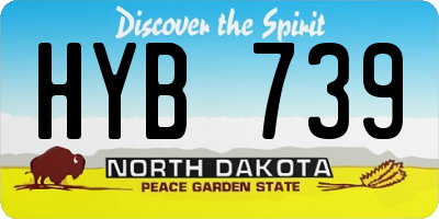 ND license plate HYB739