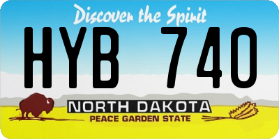 ND license plate HYB740