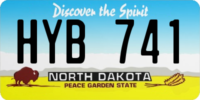 ND license plate HYB741