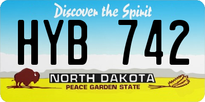 ND license plate HYB742