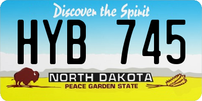 ND license plate HYB745