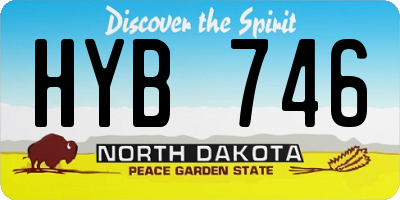 ND license plate HYB746