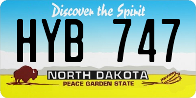 ND license plate HYB747