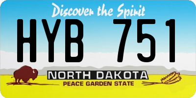 ND license plate HYB751