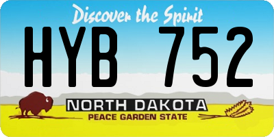 ND license plate HYB752