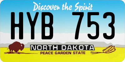 ND license plate HYB753
