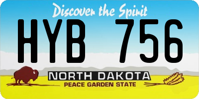 ND license plate HYB756
