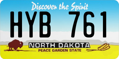 ND license plate HYB761