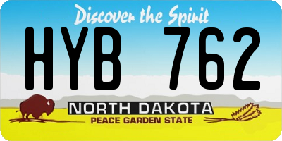 ND license plate HYB762