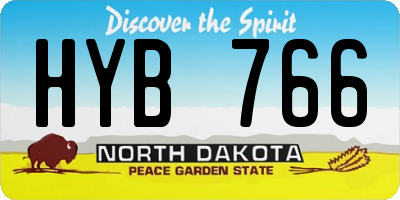 ND license plate HYB766