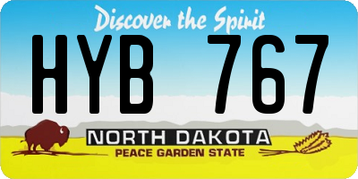 ND license plate HYB767