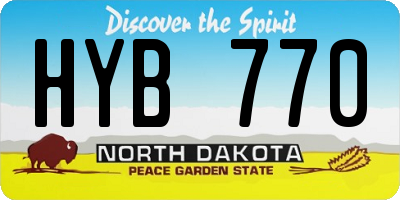 ND license plate HYB770