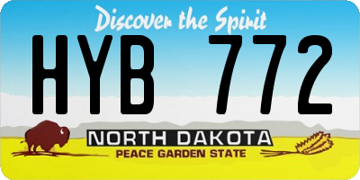 ND license plate HYB772