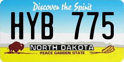 ND license plate HYB775