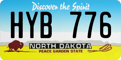 ND license plate HYB776