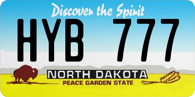 ND license plate HYB777