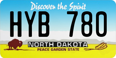 ND license plate HYB780