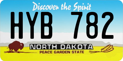 ND license plate HYB782