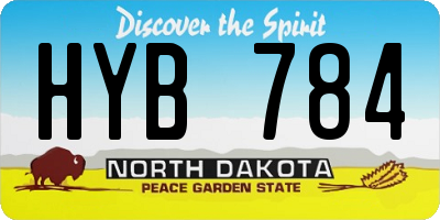 ND license plate HYB784