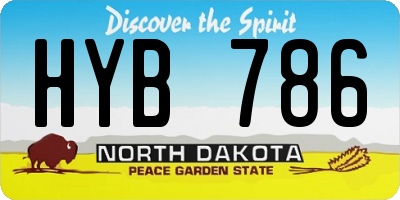 ND license plate HYB786