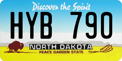 ND license plate HYB790